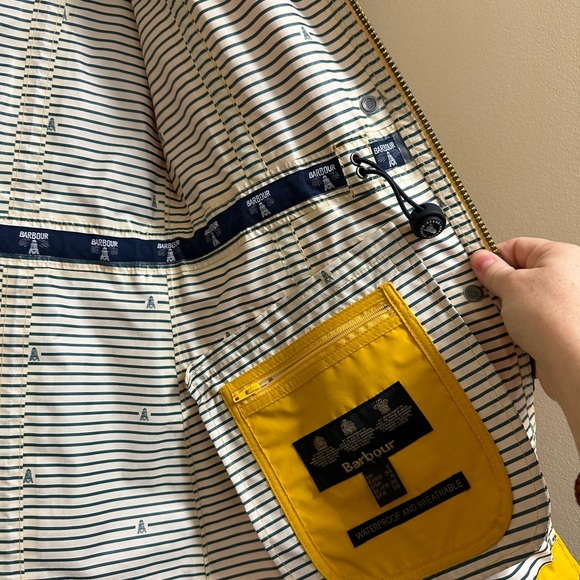 Barbour Rain Coat with Detachable Hood - Picture 5 of 10